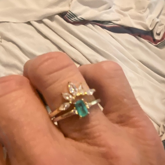 PARAIBA TOURMALINE & CZ SET - Picture 10 of 17